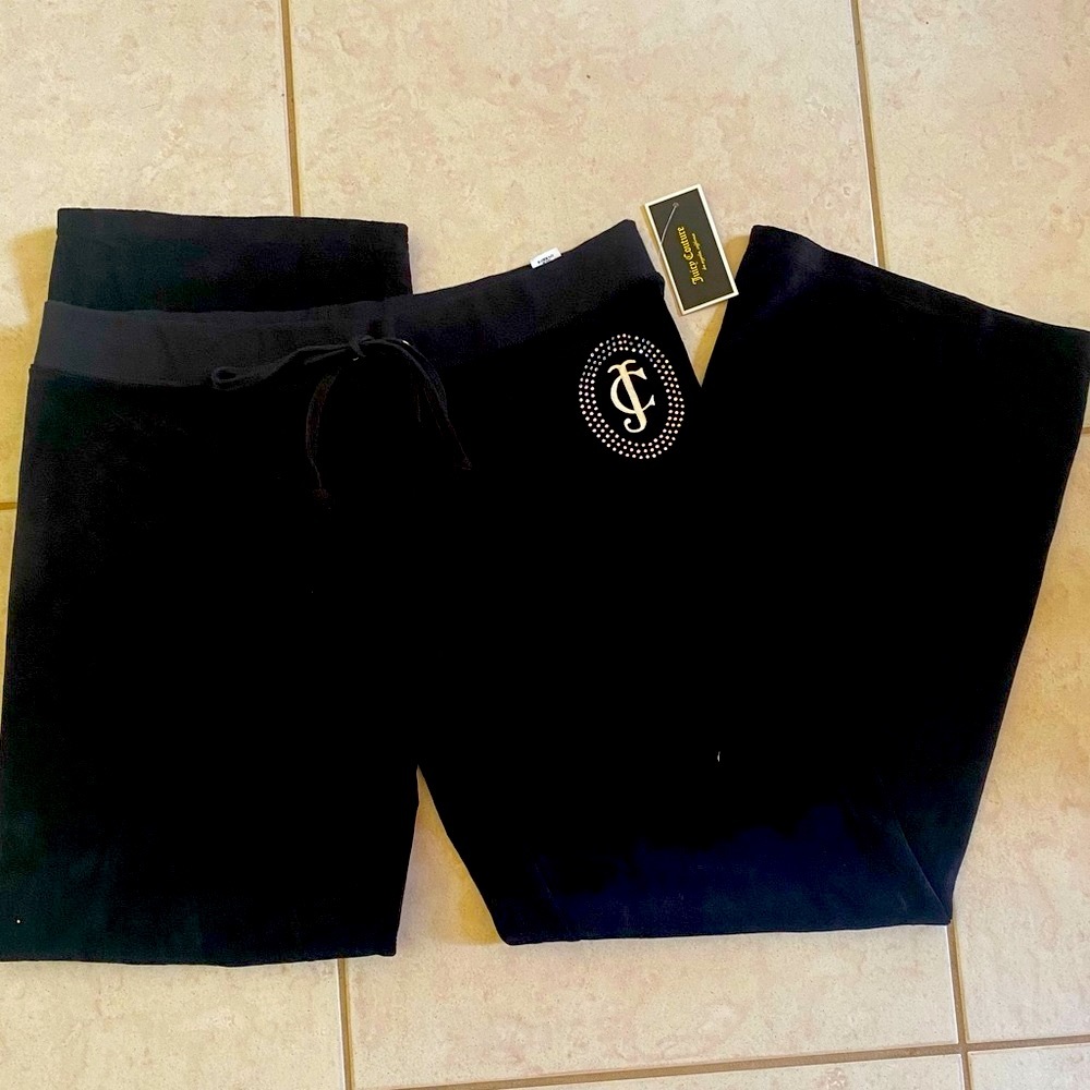 Juicy Couture Black Tiara Cameo Pant